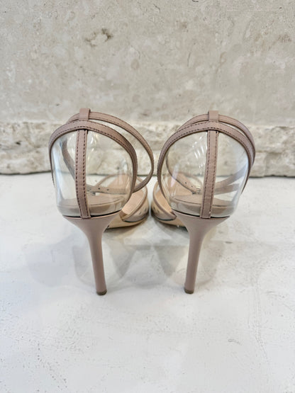 Tony Bianco Lisa Heels – Clear Vinylite & Skin Capretto - Size 7.5