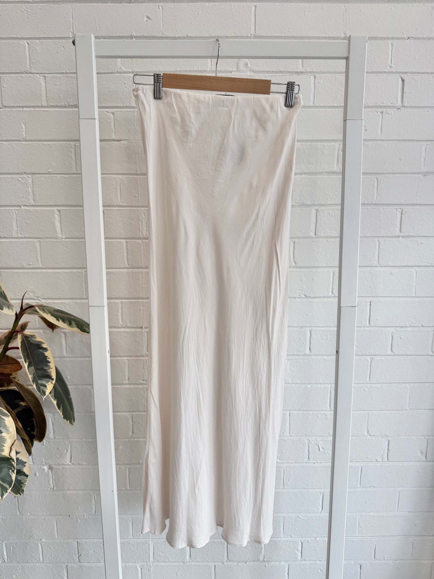Nude Lucy Cupronickel Maxi Skirt in Cream - Size M (10/12)