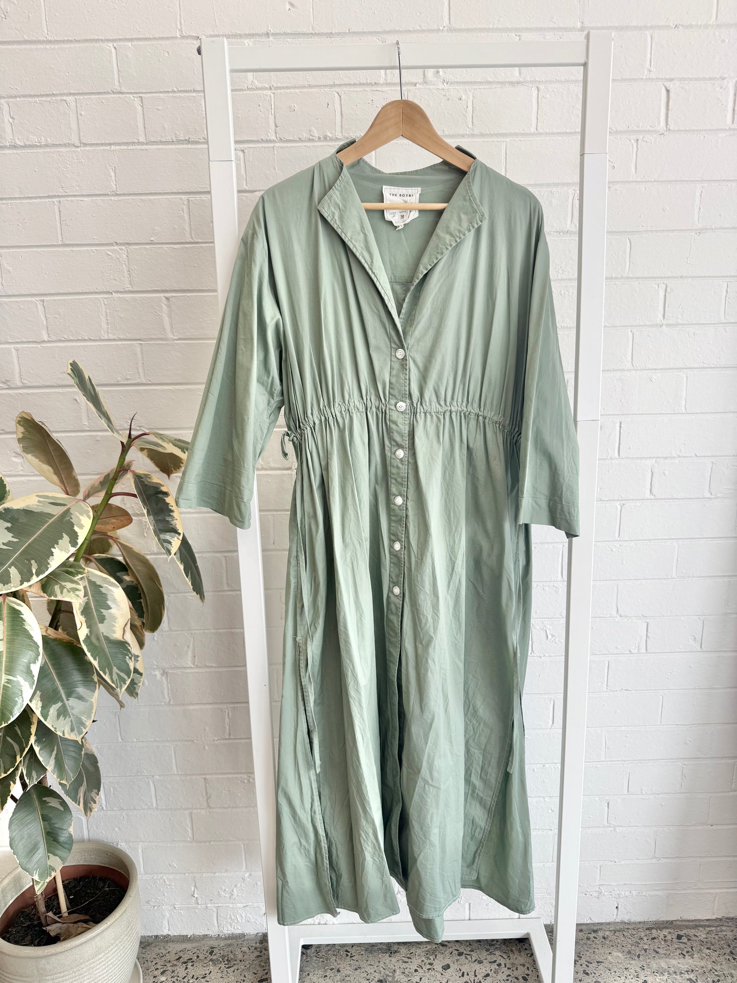 The Boys & I The Label Sage Green Midi Dress - OSFA
