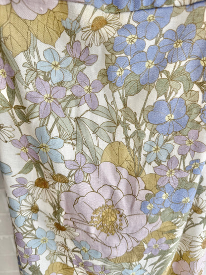 Zimmermann Super Eight Frilled Midi Dress - Blue Meadow Floral - Size 3 (Aust. 12-14)
