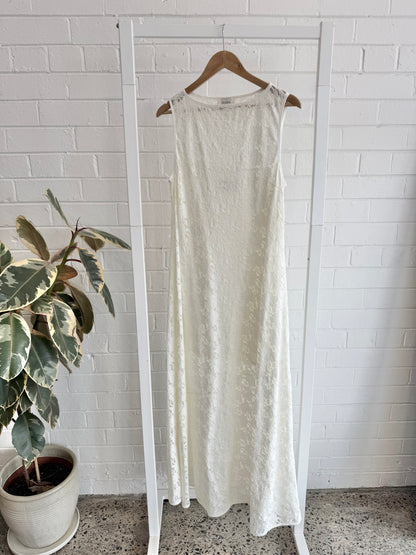 Dissh Loula Lace Midi Dress - White - Size 12