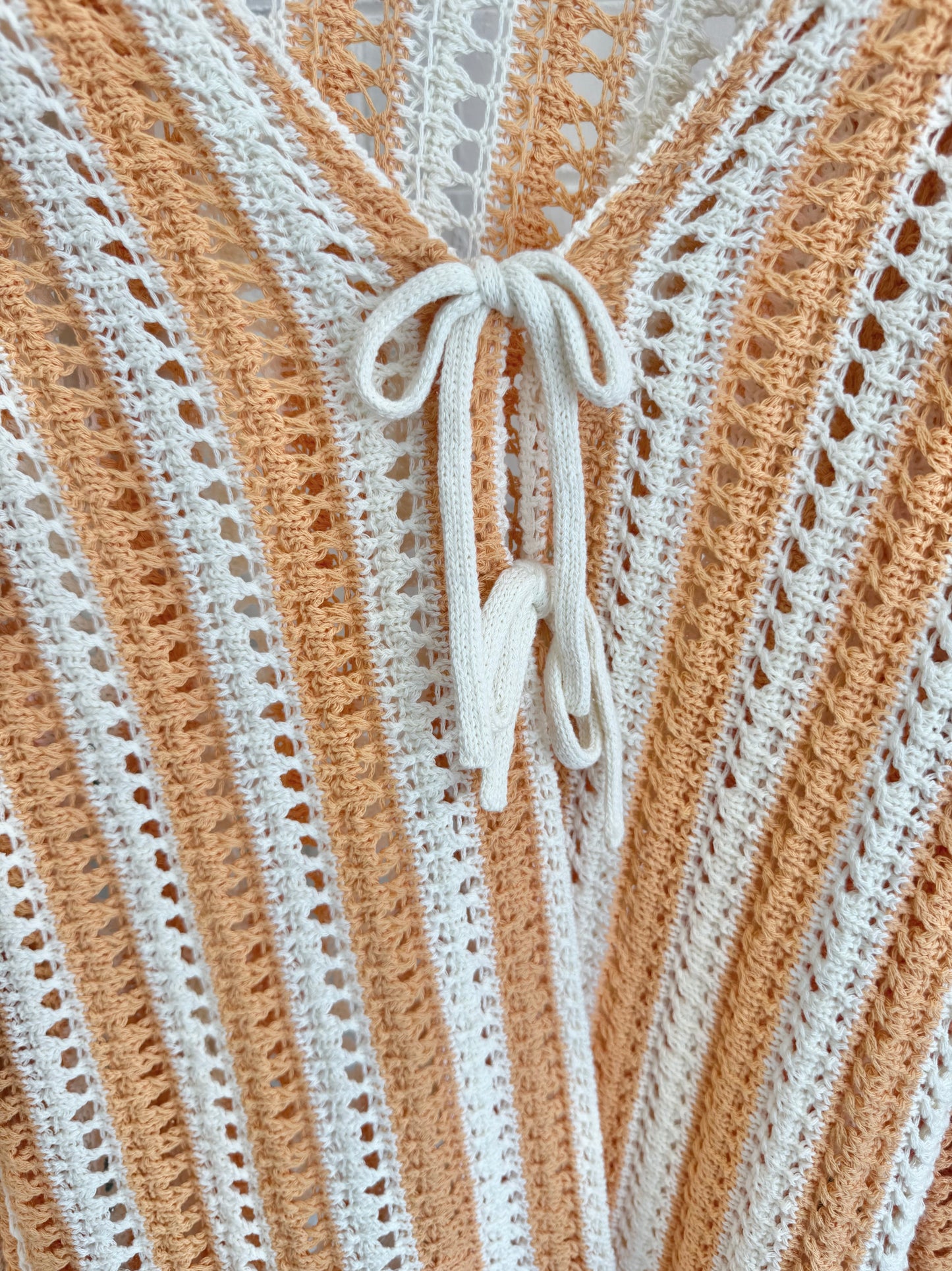 Zulu & Zephyr Golden Stripe Cotton Knit Top & Skirt Set - Size 12