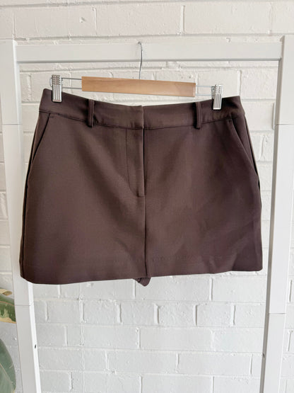 Dissh Elle Skort - Dark Chocolate - Size 12