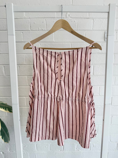 Vrg Grl Indi Top & Annika Shorts Set — Berry Stripe - Size 12