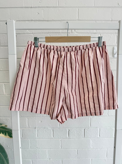 Vrg Grl Indi Top & Annika Shorts Set — Berry Stripe - Size 12