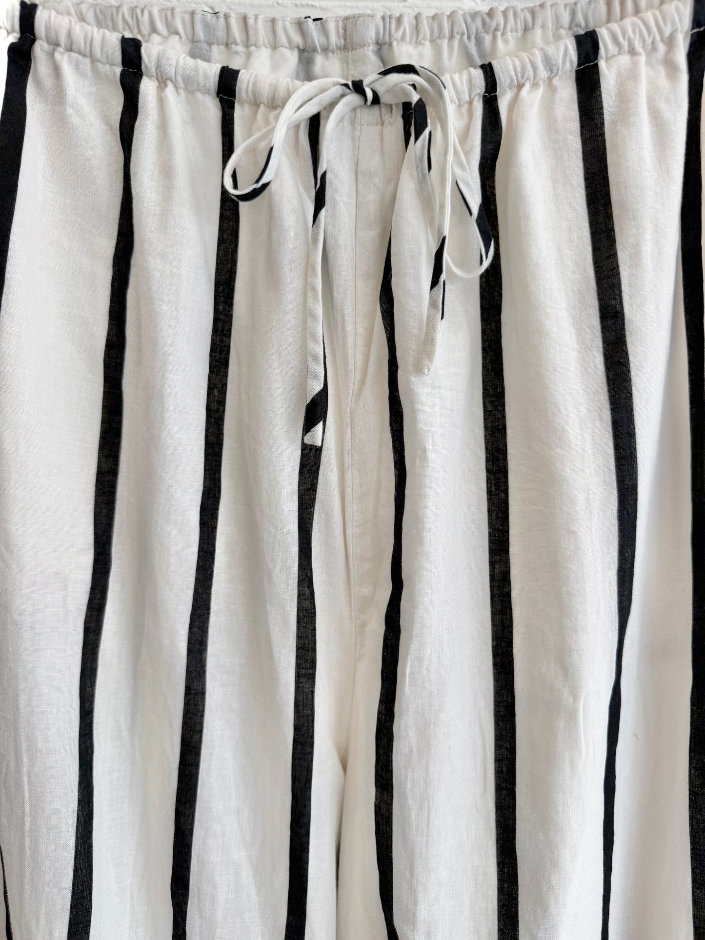 Dissh Sable Silk Blend Pant - Cream & Black - Size 12