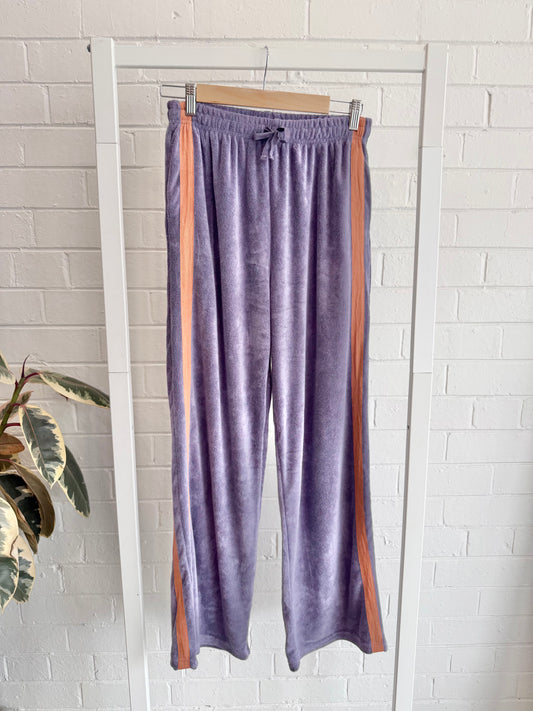 La Bohème Girls Viva Terry Pants — Grape & Orange - Size M/L