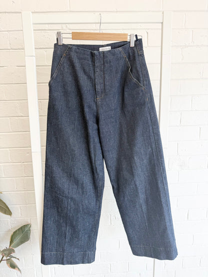 Scanlan Theodore Denim Cropped 32" Jean in Indigo Blue - Size 10