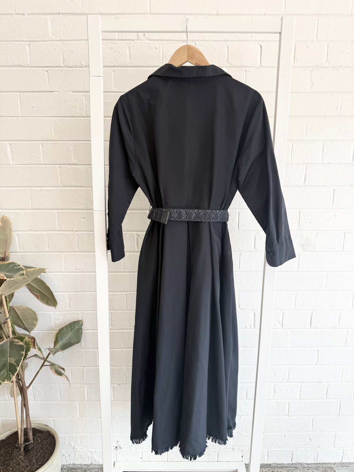 Max Mara Studio Massimo Shirt Dress in Navy - Size 10