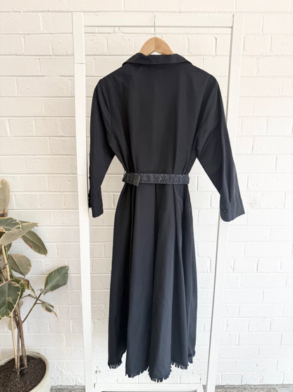Max Mara Studio Massimo Shirt Dress in Navy - Size 10
