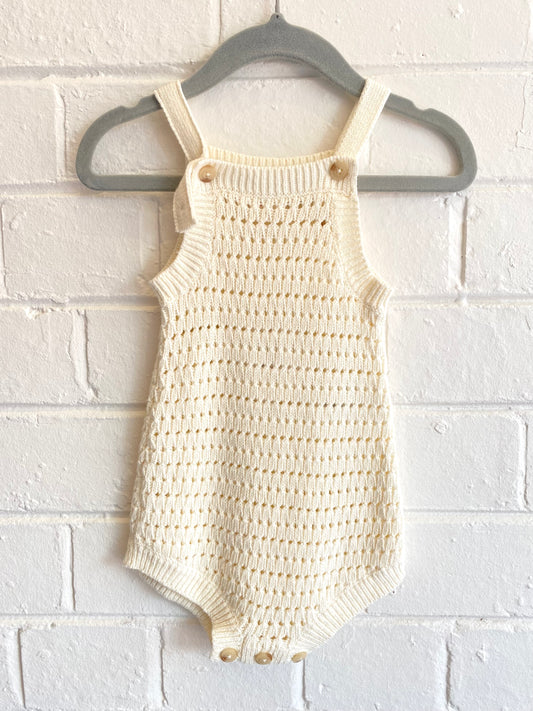 seed cream knit grow suit - size 00