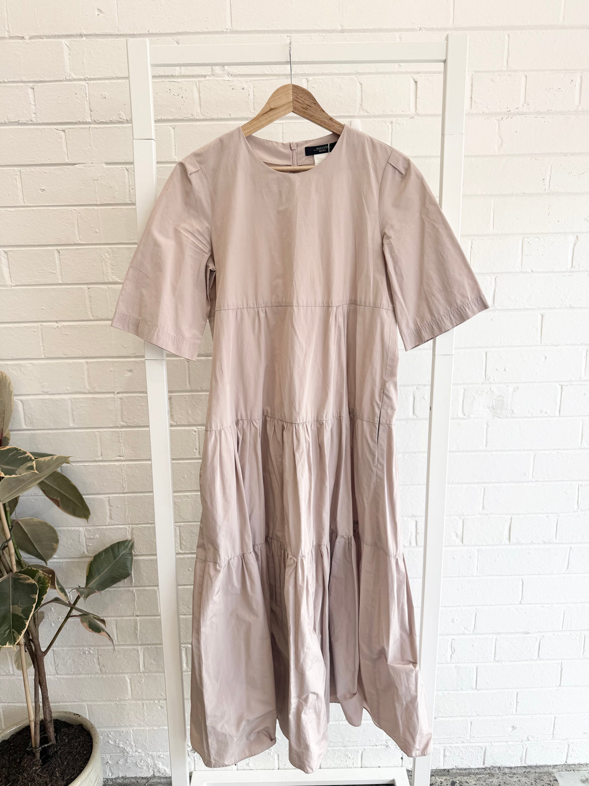 Weekend Max Mara Unicino Taffeta Dress in Blush Pink - Size 12