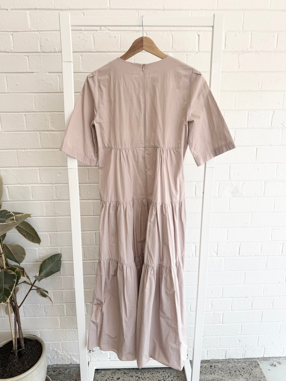Weekend Max Mara Unicino Taffeta Dress in Blush Pink - Size 12