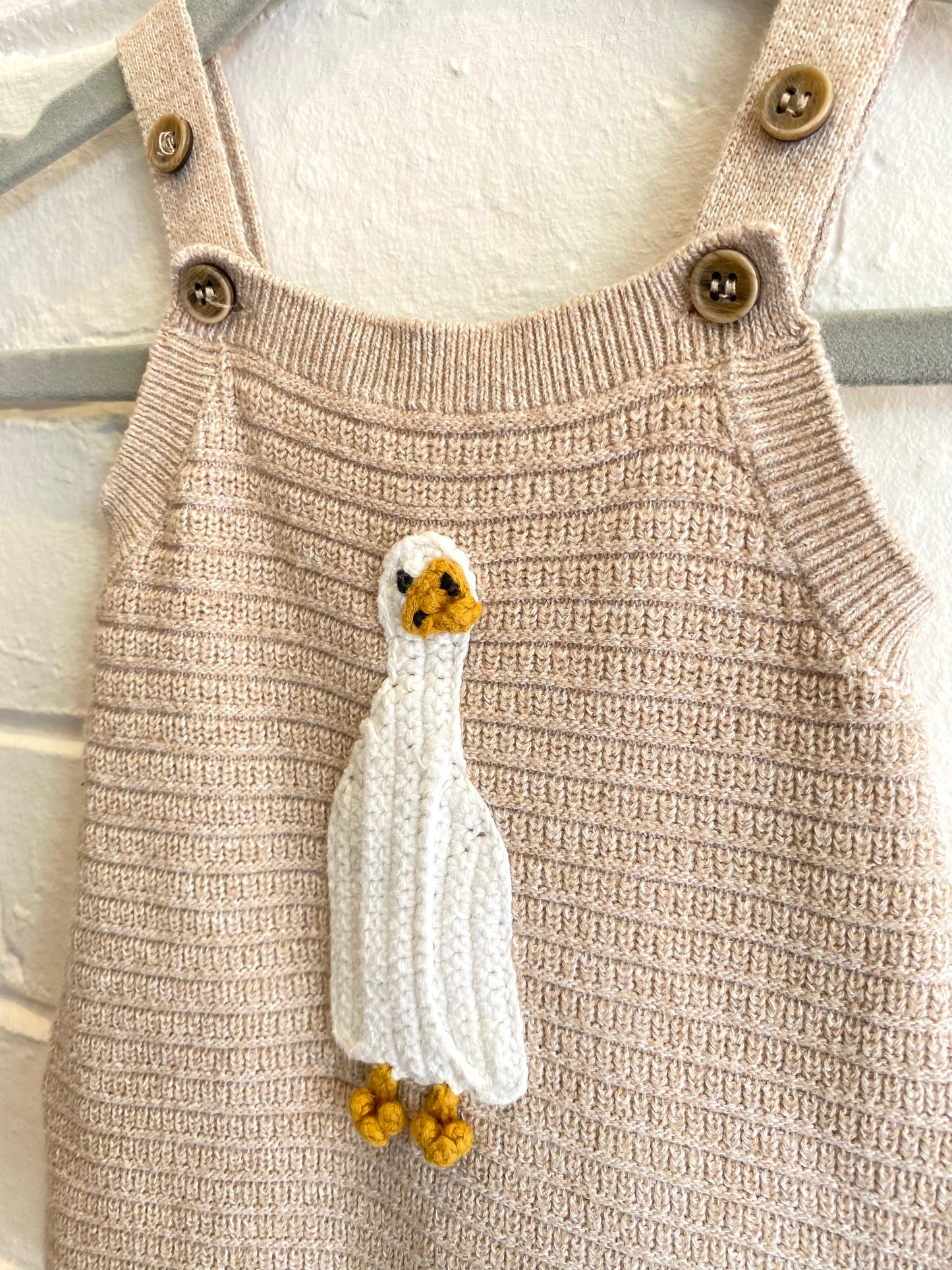 Bebe Beige Knit Romper - Size 000