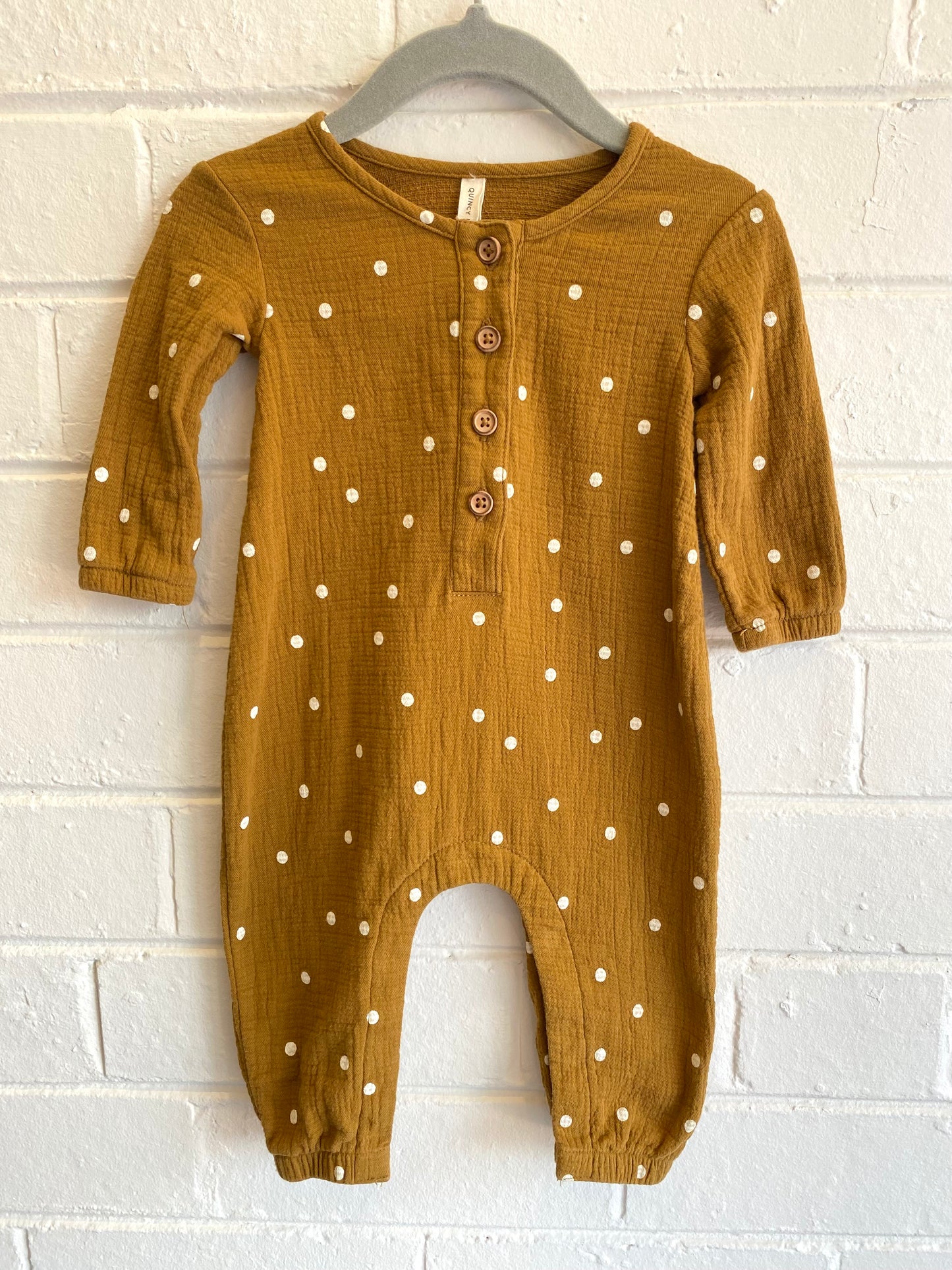 Quincy Mae Polka Dot Growsuit - Size 00
