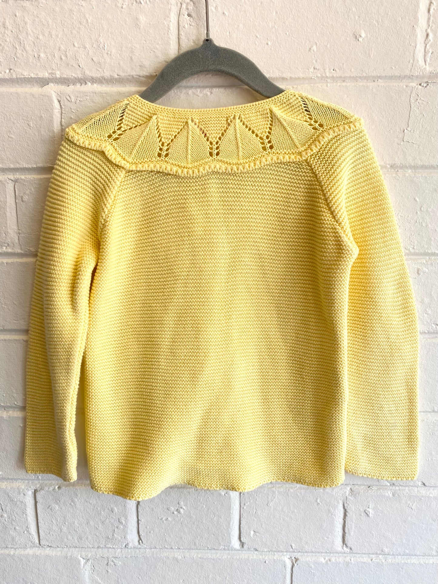La Coqueta Yellow Knit Caridgan - Size 4