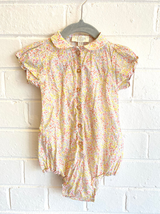 Oliver London Floral Onesie - Size 3/6m