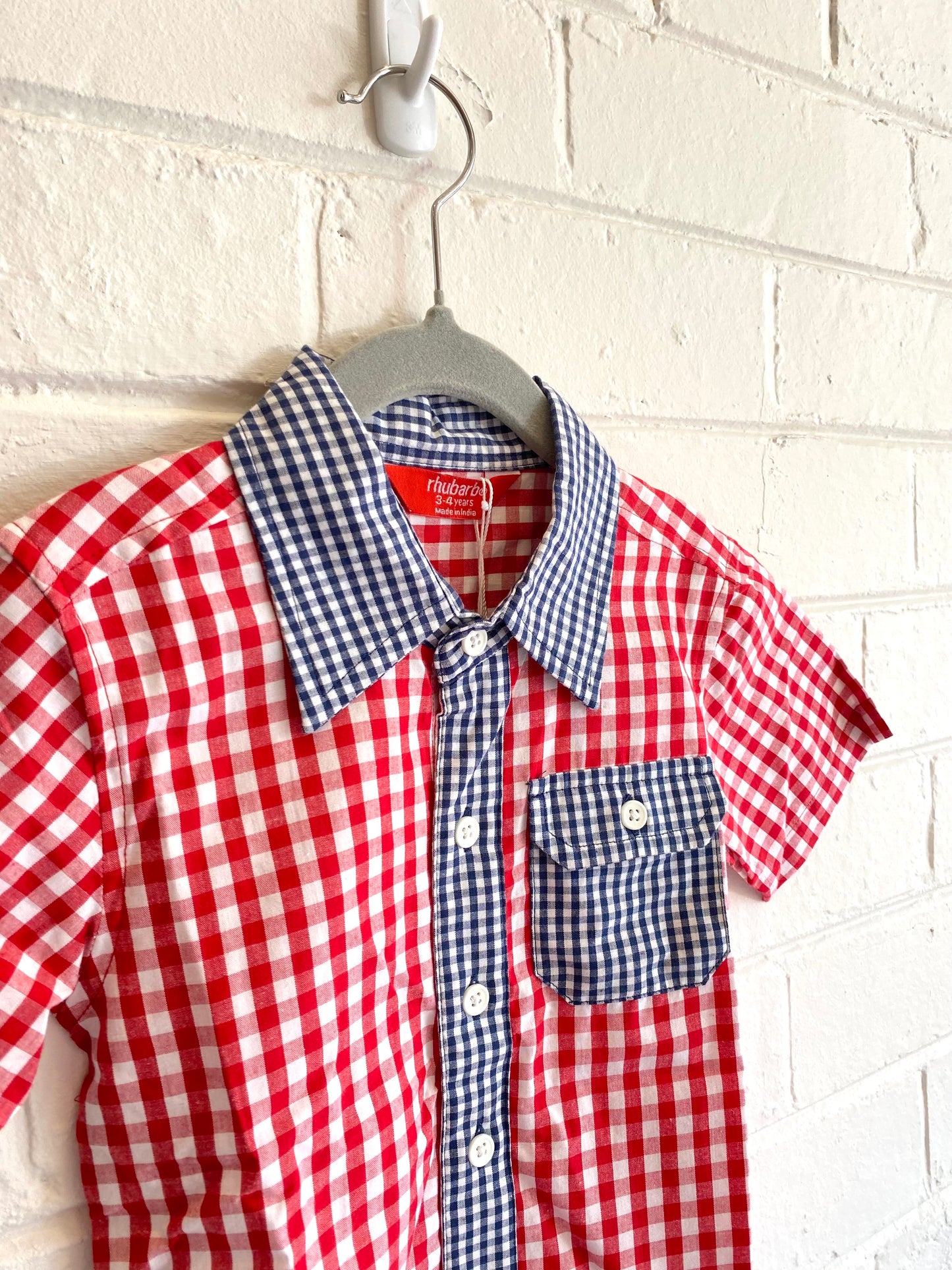 Rhubarb Check Shirt - Size 3/4
