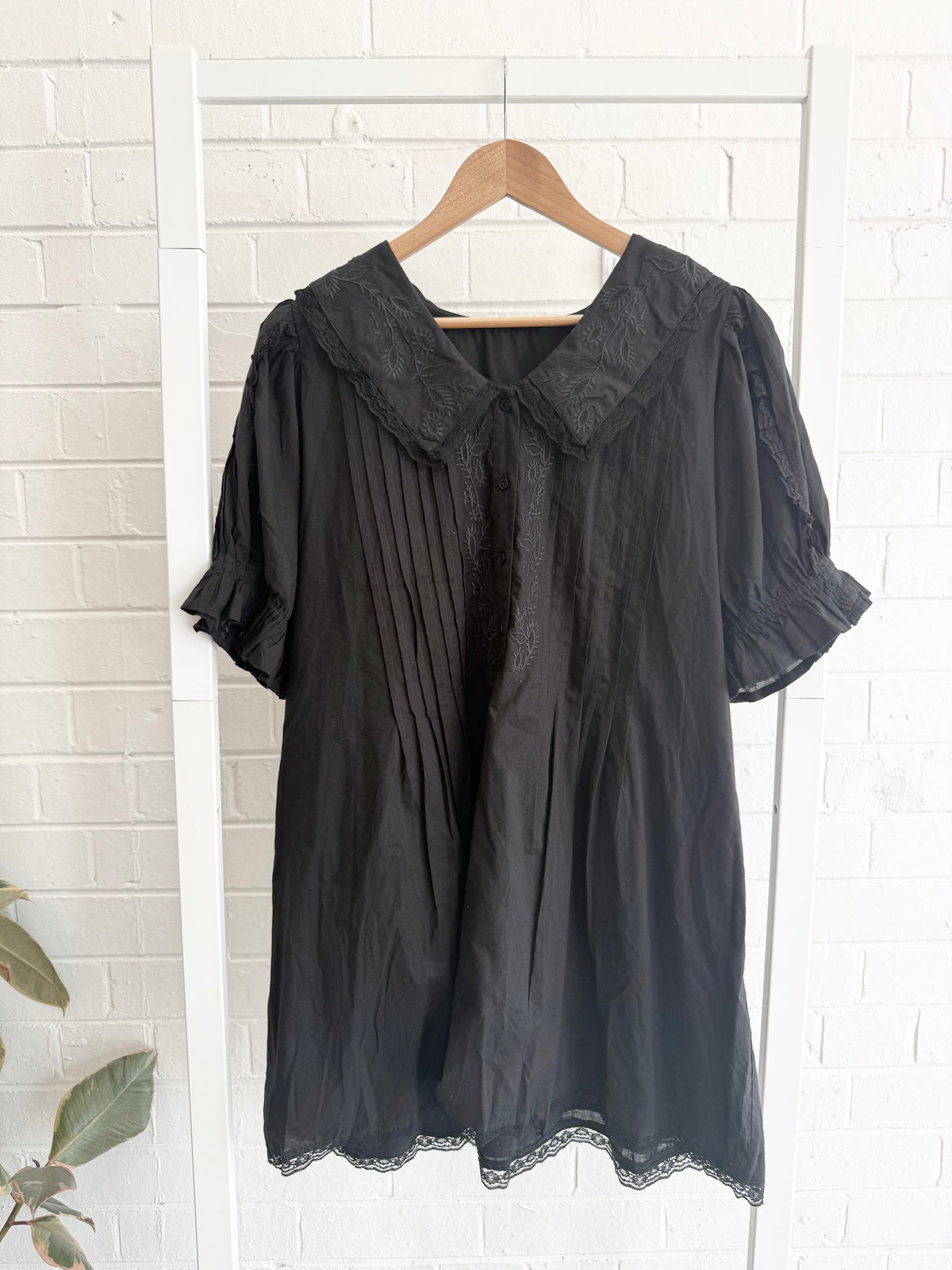 Auguste 'Ellory' Mini Dress in Black - Size 14