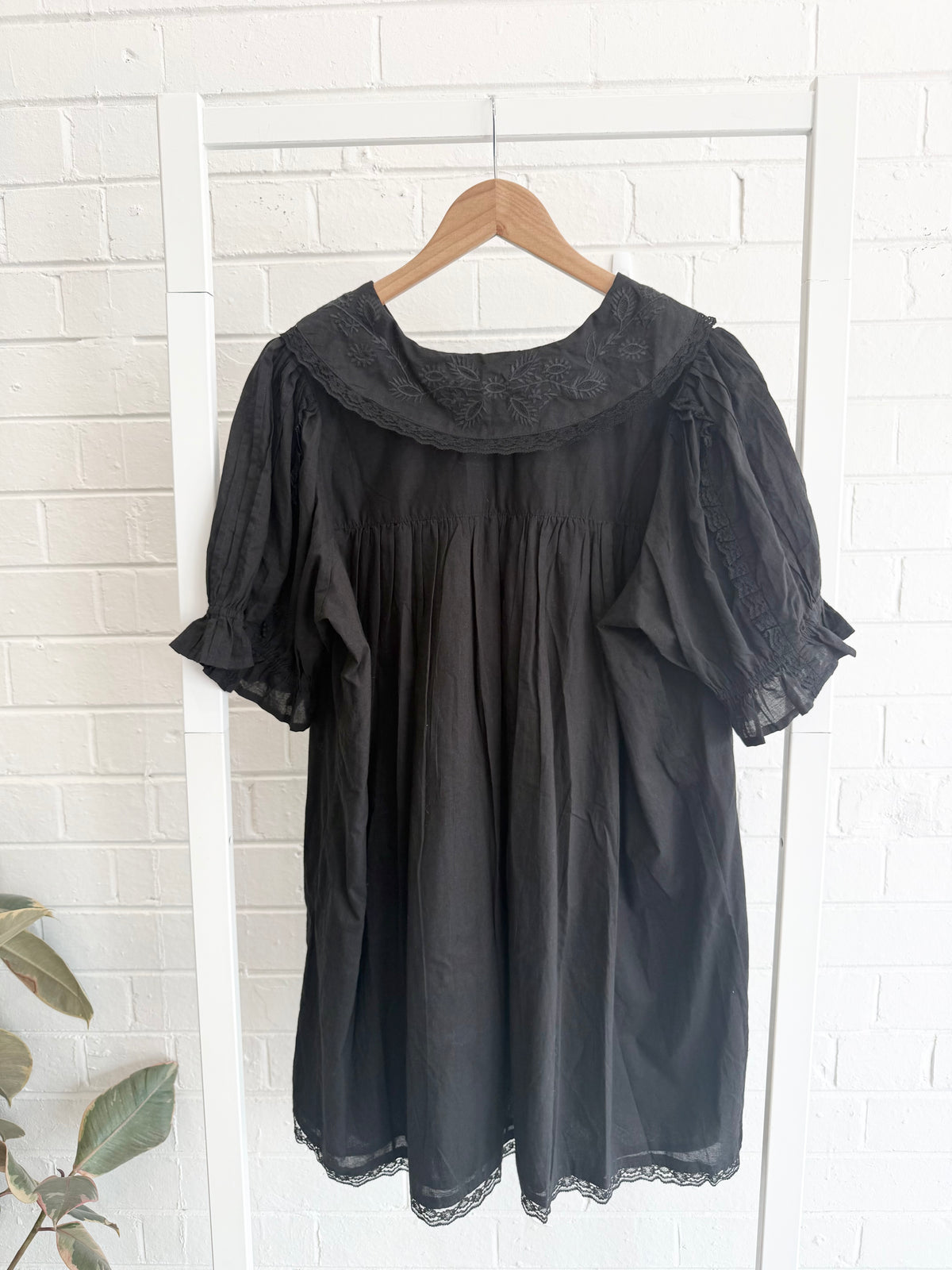 Auguste 'Ellory' Mini Dress in Black - Size 14