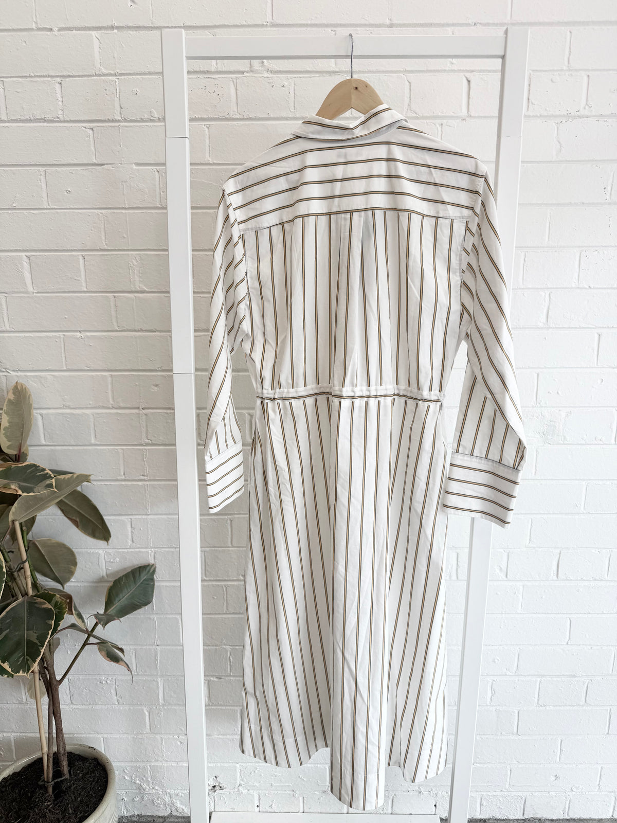 Rails Shivonne Stripe Dress in Ivory/Daffodil Stripe - Size L (12)