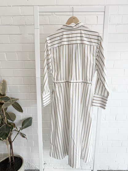 Rails Shivonne Stripe Dress in Ivory/Daffodil Stripe - Size L (12)