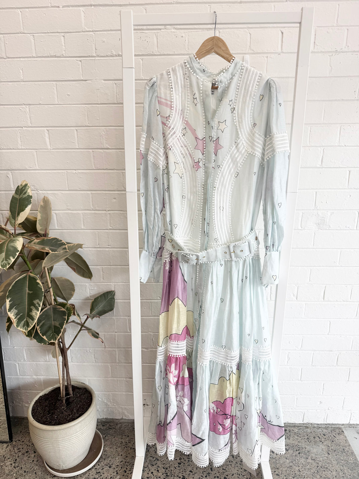 Mackenzie Mode 'Starry Nights' Maxi Gown in Blue - Size 14