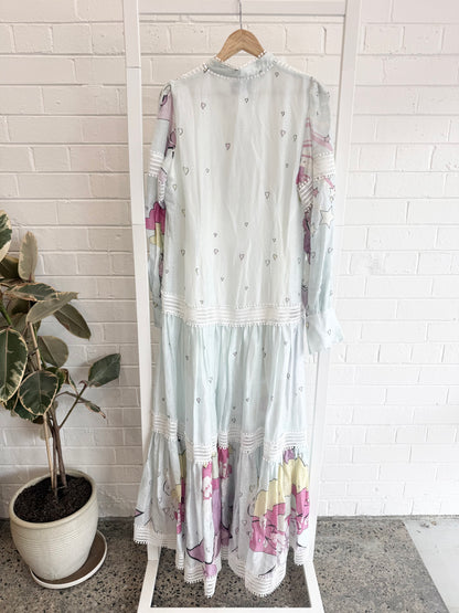 Mackenzie Mode 'Starry Nights' Maxi Gown in Blue - Size 14