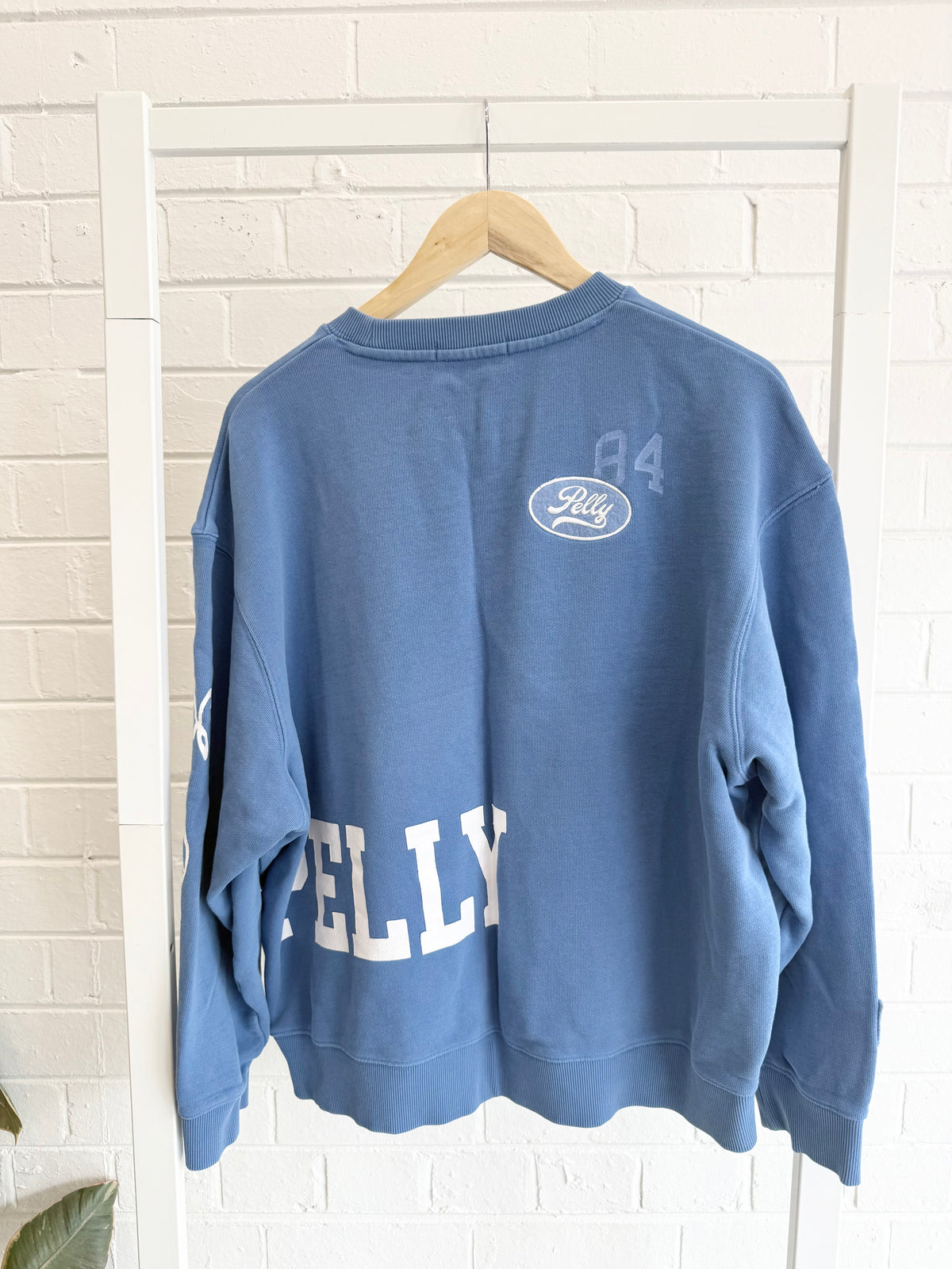 Ena Pelly Athleisure Oversized Sweater in Blue - Size 12