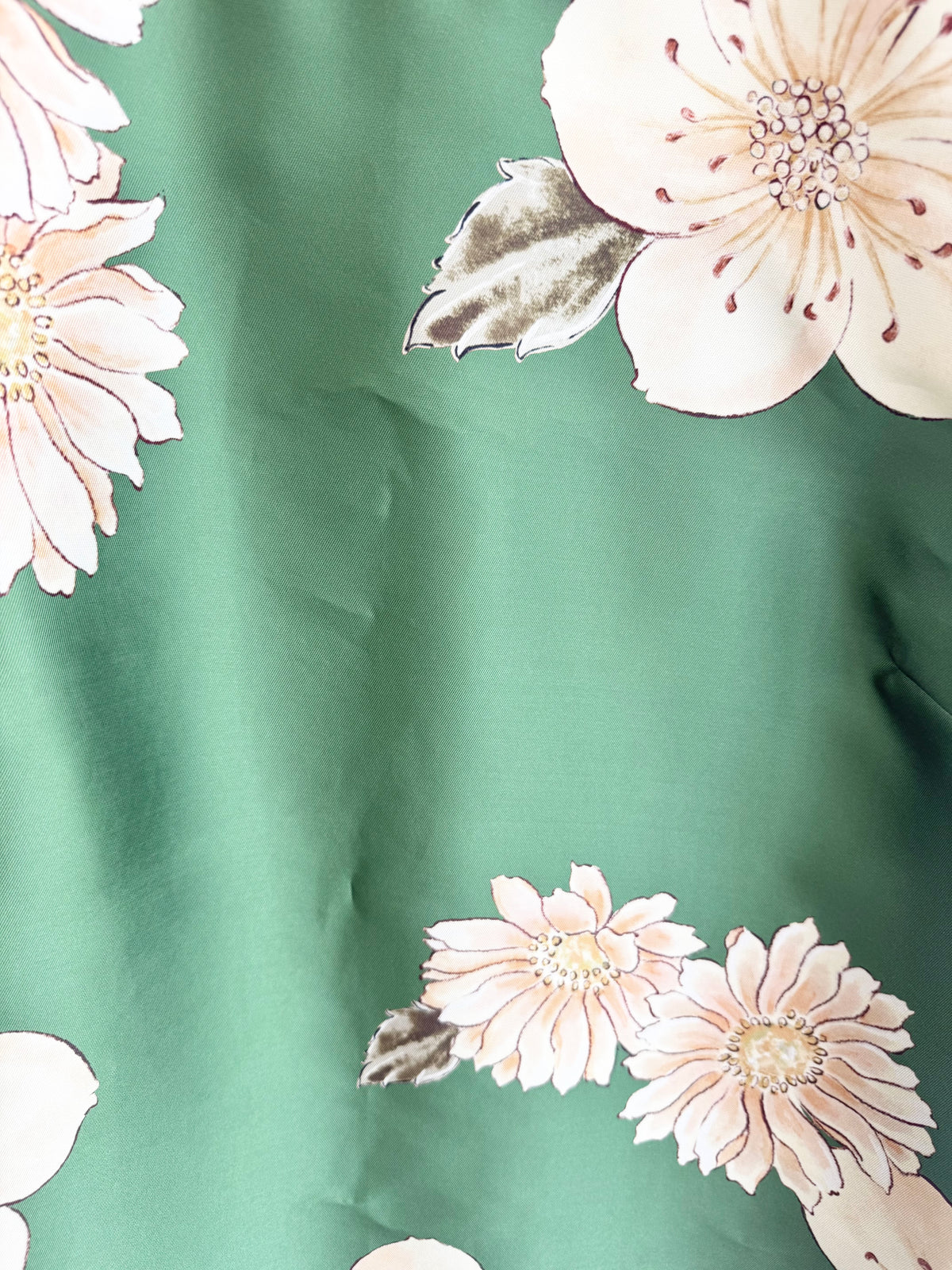 Alemais Sage Sleeveless Floral Satin Top in Green - Size 14
