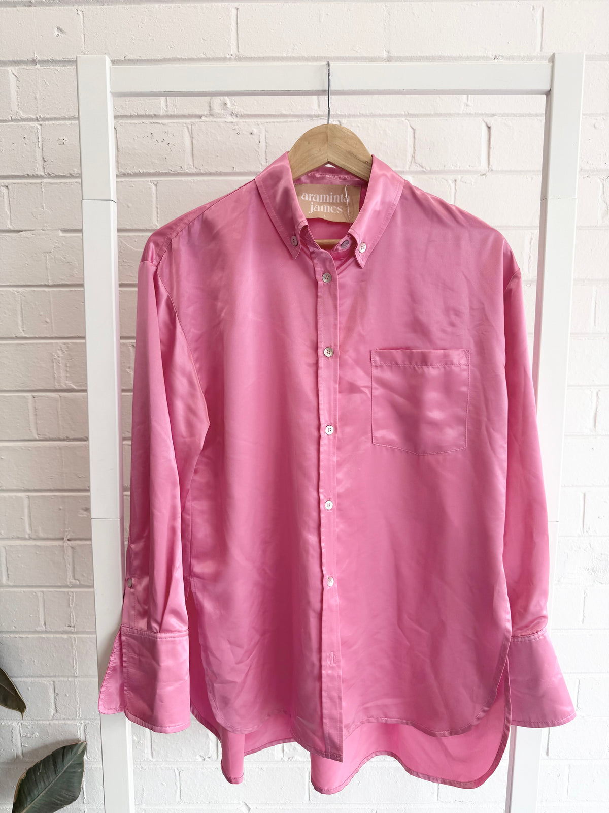 Araminta James C'est La Vie Shirt in Pink - Size M (12)