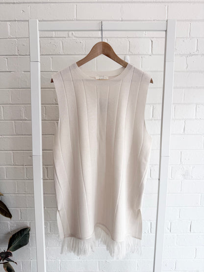 Dissh Fringe Tunic Top - Size L