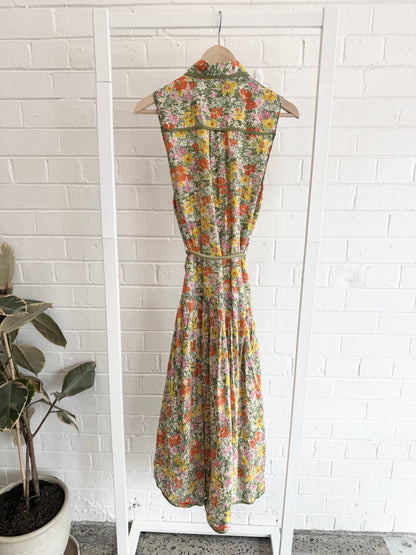 Alemais Sleeveless Shirtdress in Floral Print - Size 8-10