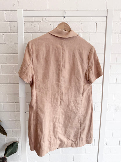 Shona Joy Savannah Short Sleeve Blazer in Desert Rose - Size 10