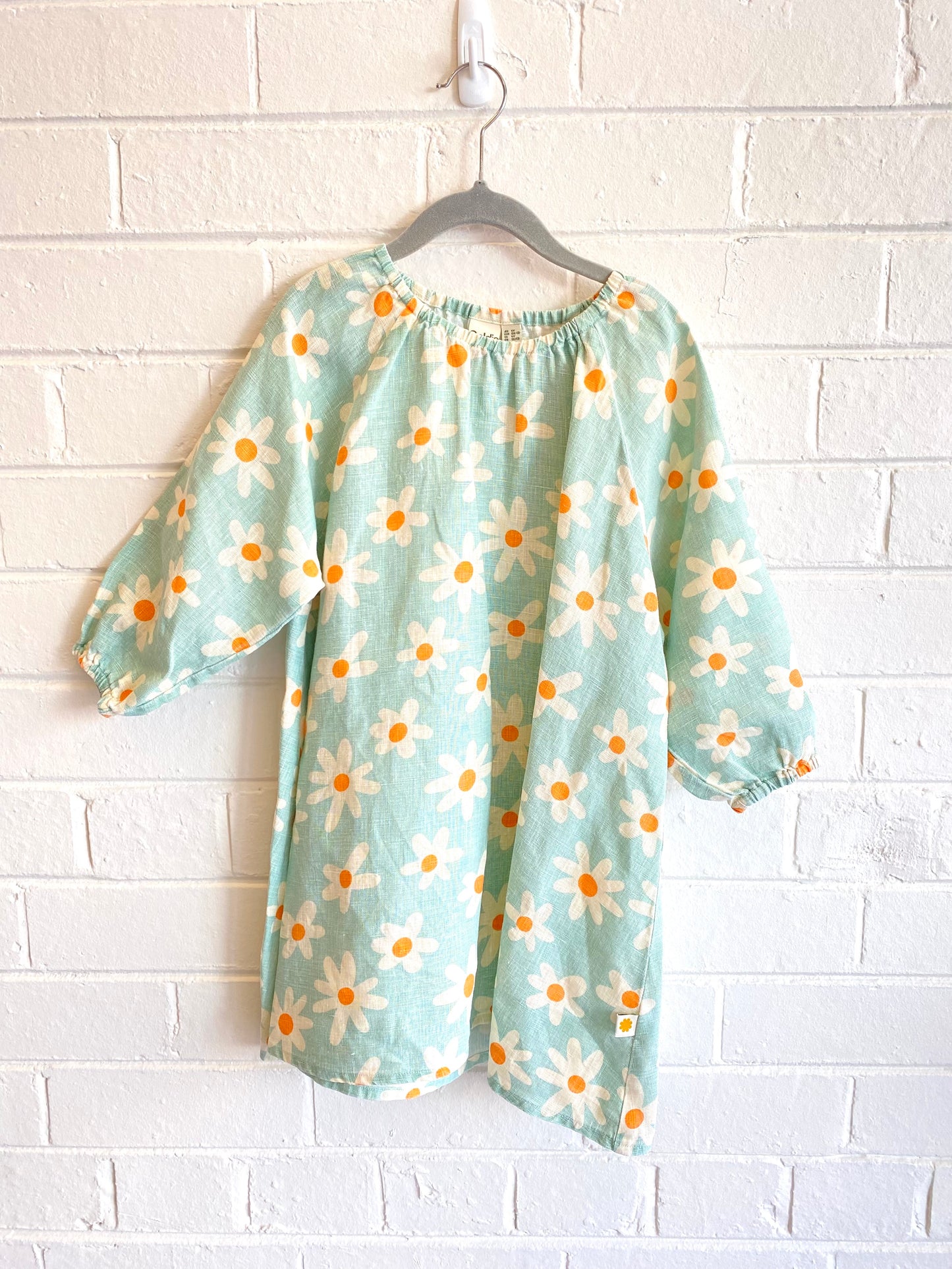 Goldie & Ace 'Lulu' Linen Dress in Ditsy Daisy Print - Size 5