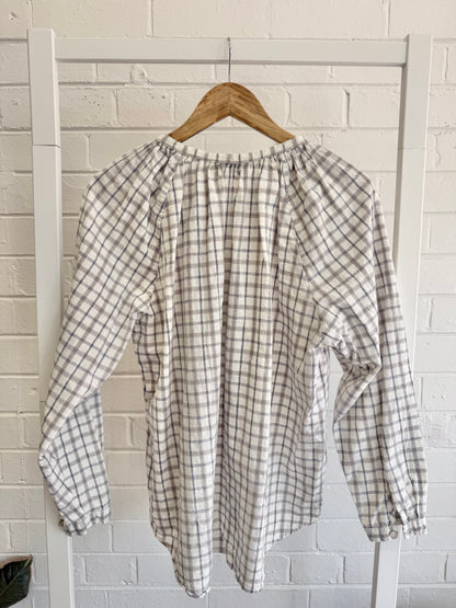 Lee Mathews Plaid Blouse - Size 2 (12)