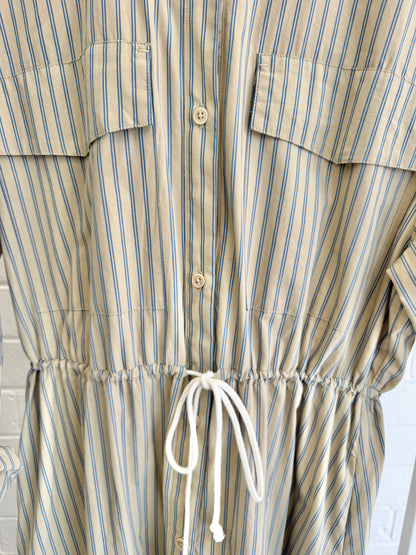 Kowtow Array Dress in Double Pinstripe - Size Small (10-14)