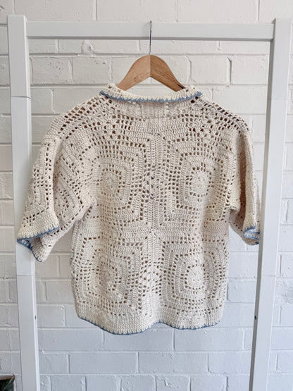 Say The Label Handmade Crochet Shirt - Size XS/S (8-10)