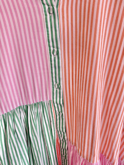 Bohemian Traders Genoa Mini Dress in Candy Stripe - Size Small (10)