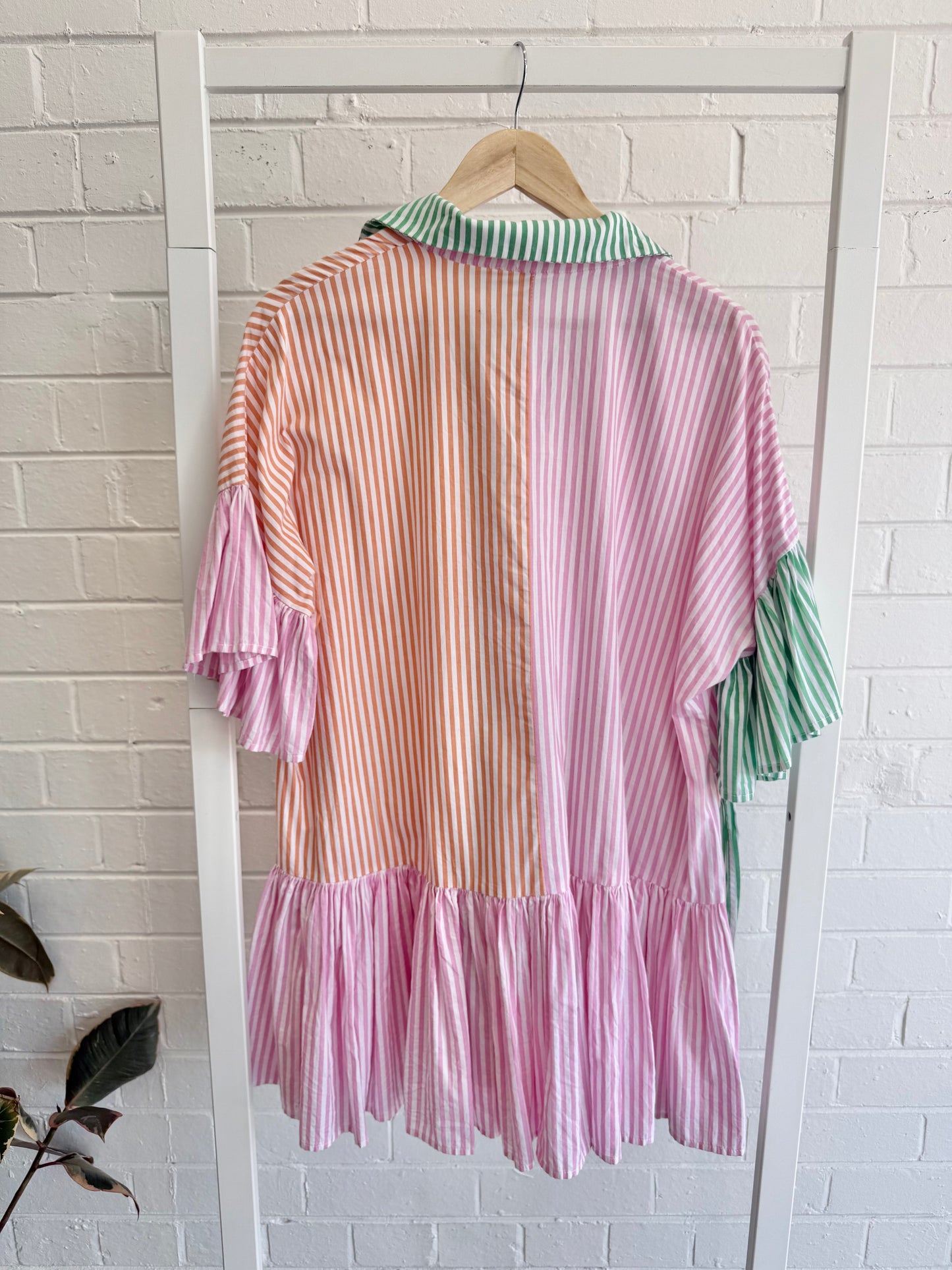 Bohemian Traders Genoa Mini Dress in Candy Stripe - Size Small (10)