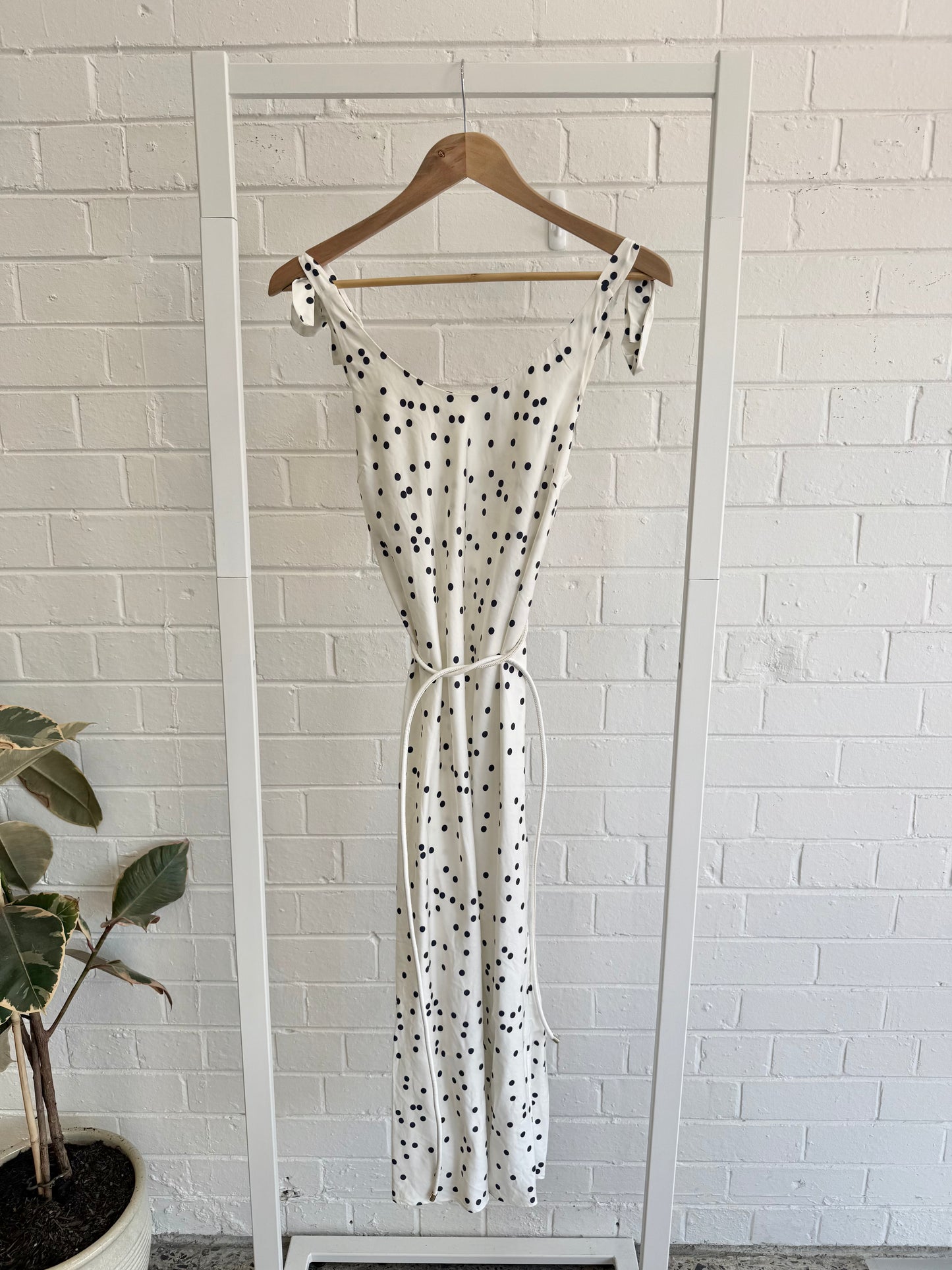 Zimmermann Belted Polka Dot Midi Dress - Size 0