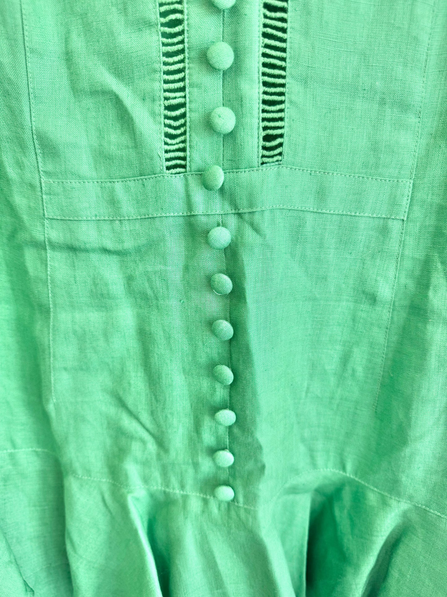 BNWT Joslin Gwen Linen Mini Dress – Emerald Green - Size 14