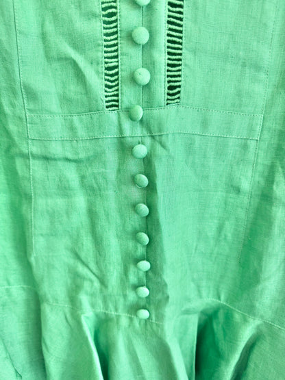 BNWT Joslin Gwen Linen Mini Dress – Emerald Green - Size 14