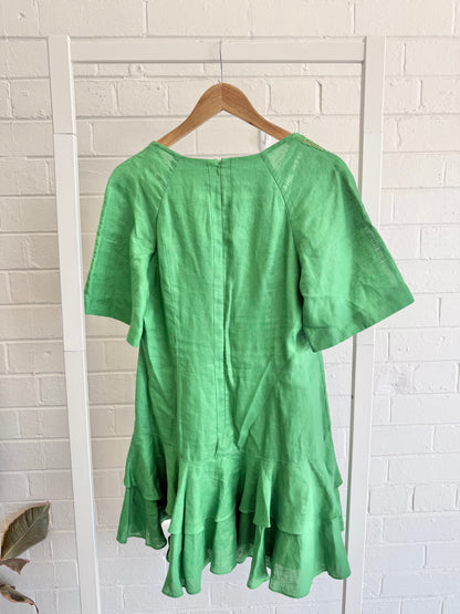 BNWT Joslin Gwen Linen Mini Dress – Emerald Green - Size 14