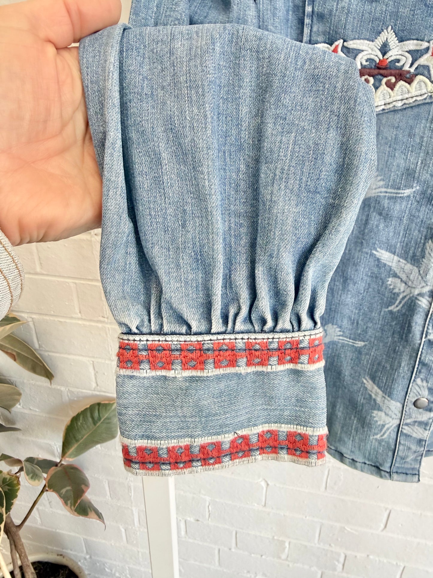 Camilla Denim Button Shirt Jacket – For The Fans - Size M