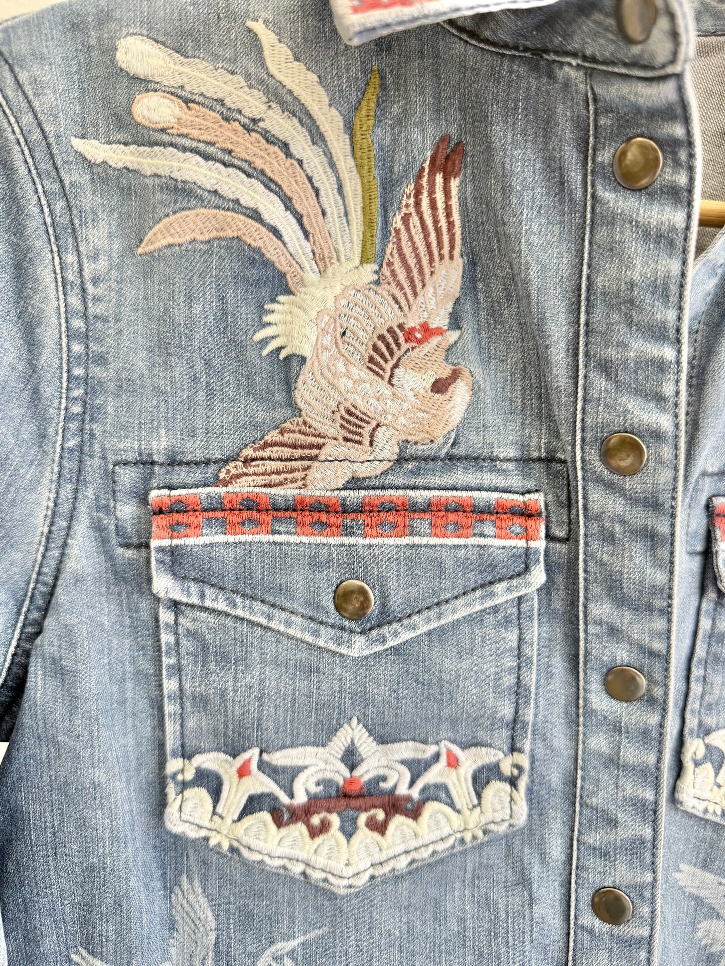 Camilla Denim Button Shirt Jacket – For The Fans - Size M