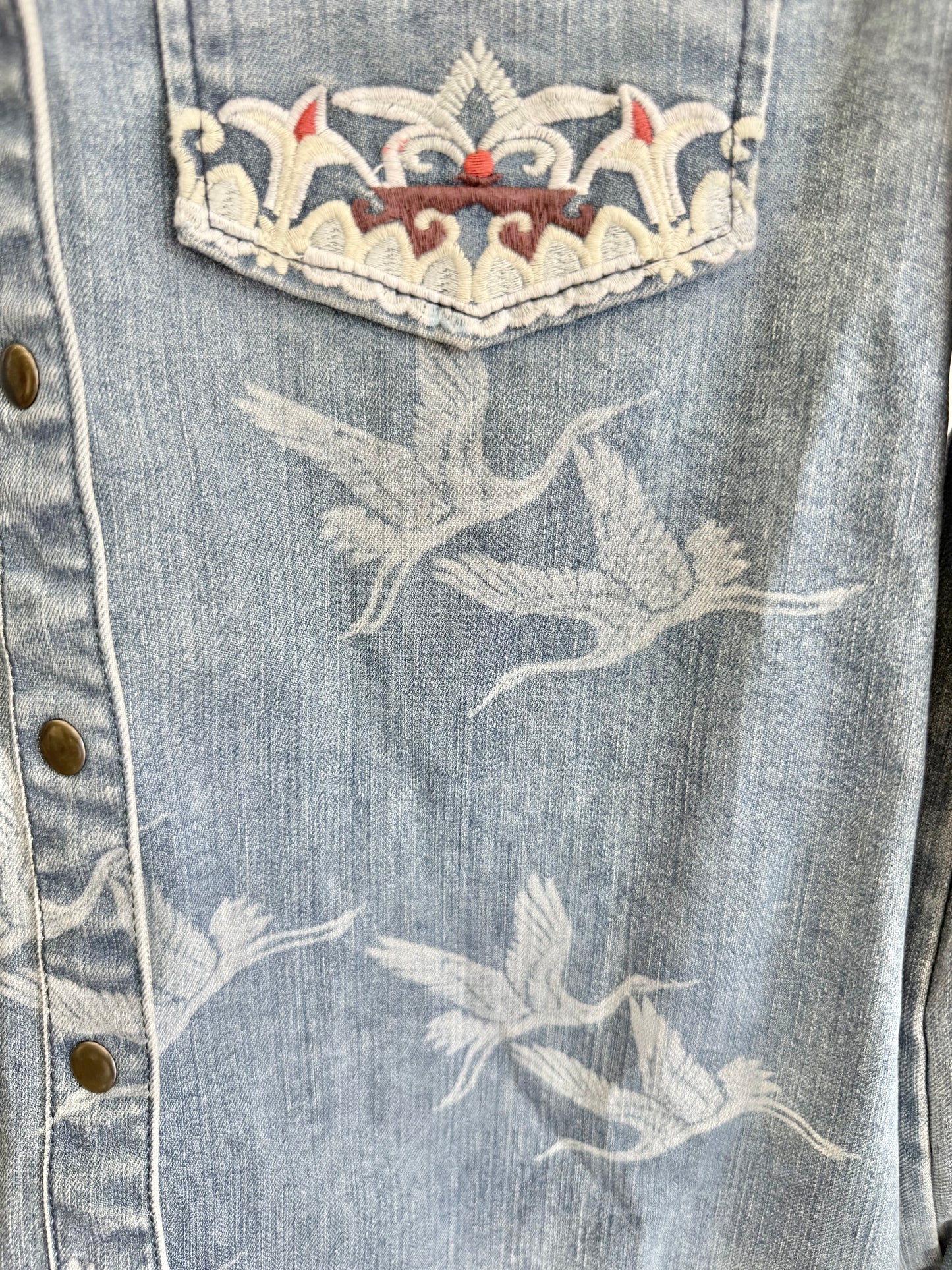 Camilla Denim Button Shirt Jacket – For The Fans - Size M