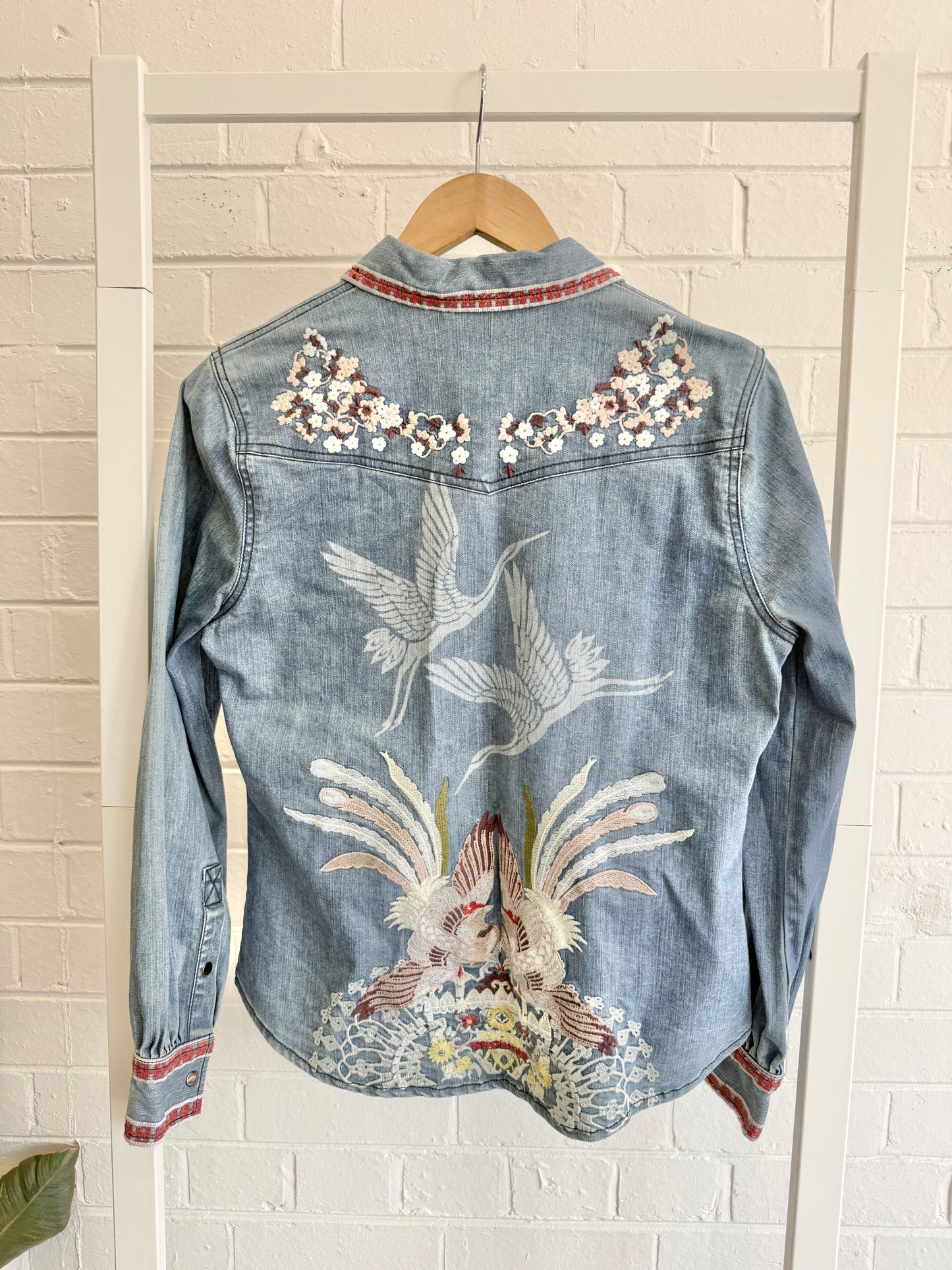 Camilla Denim Button Shirt Jacket – For The Fans - Size M