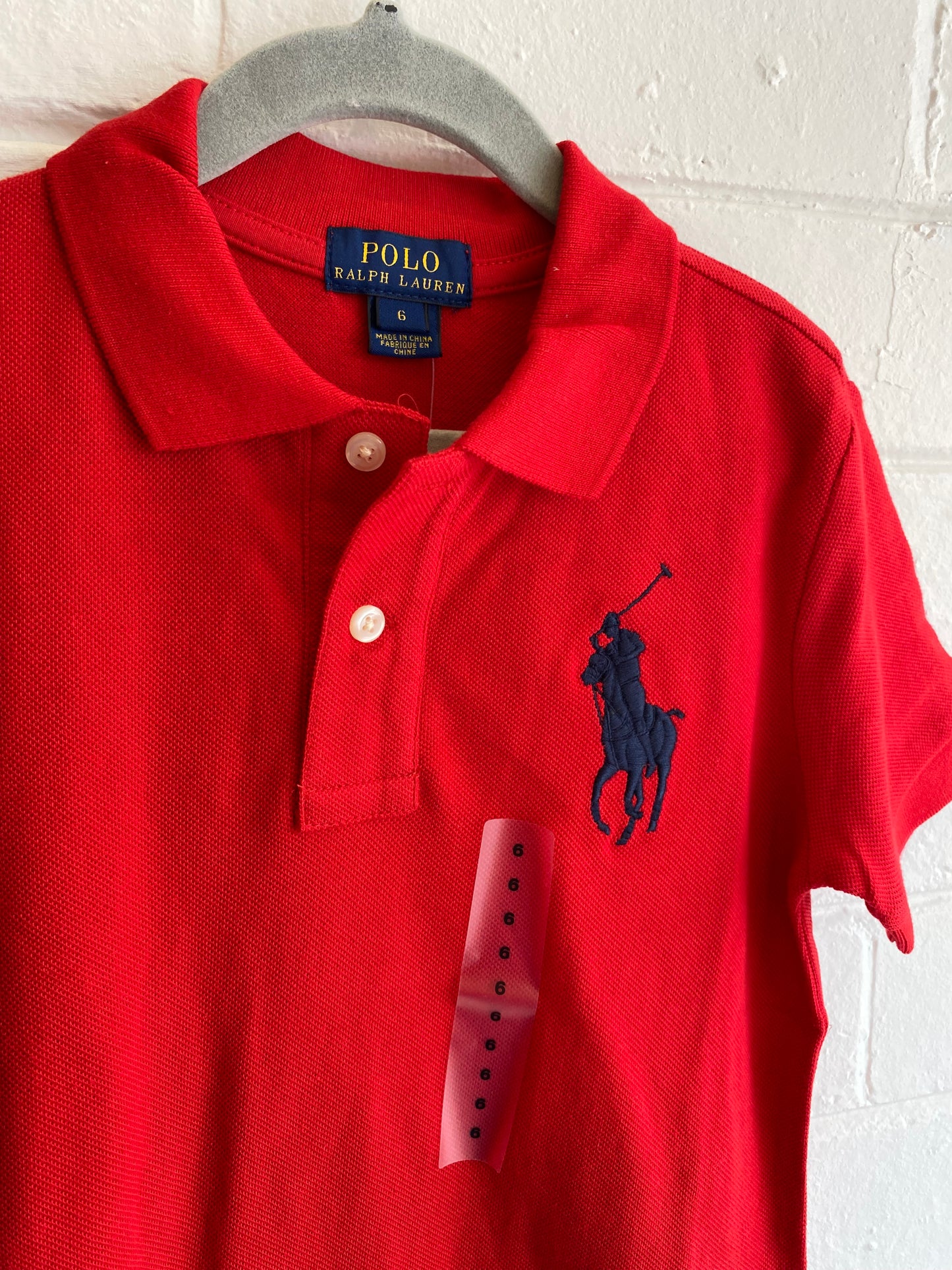 Polo Ralph Lauren Polo Top in Red - Size 6