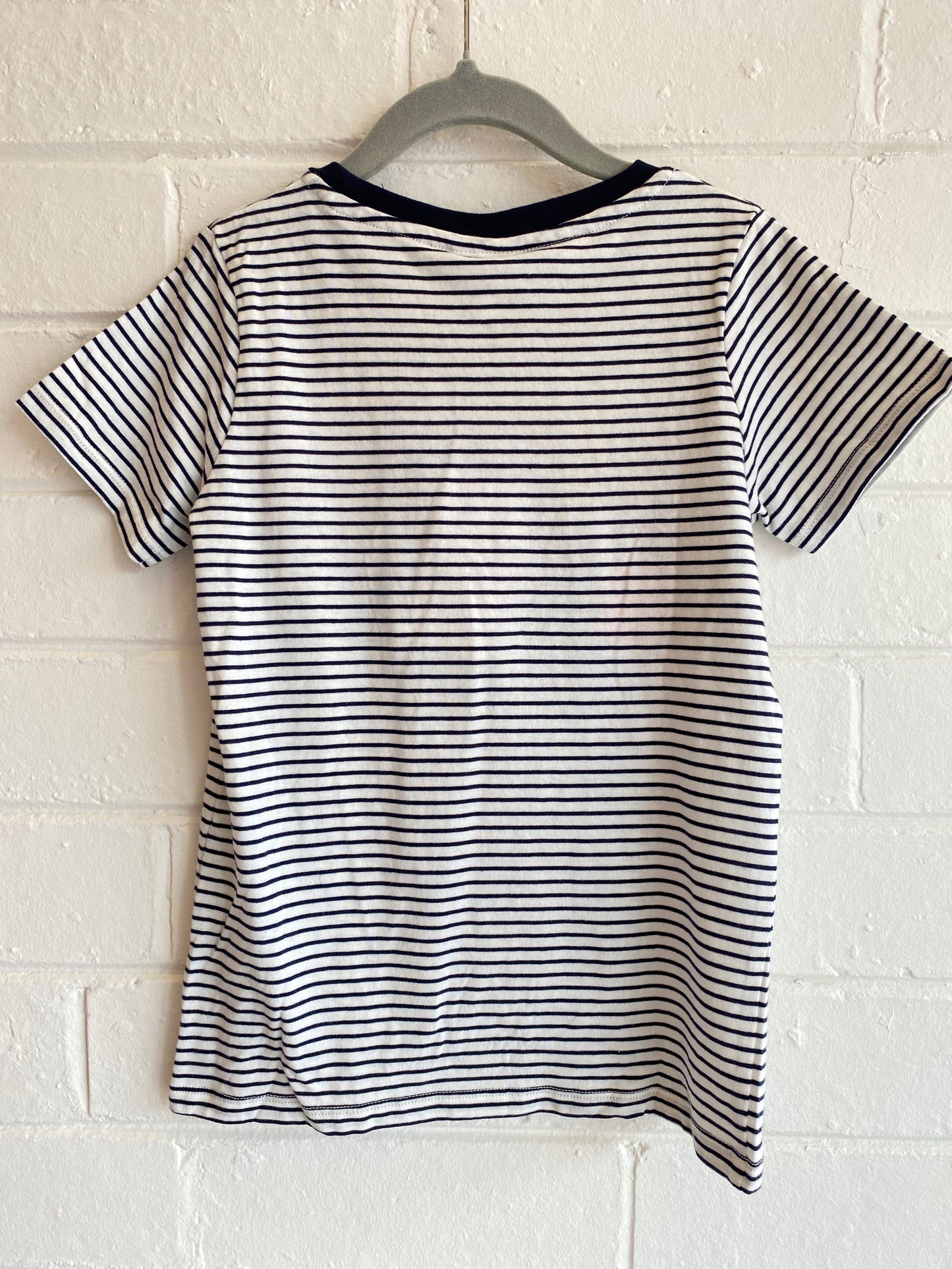 Seed 'I'm Busy' Striped Tee - Size 6